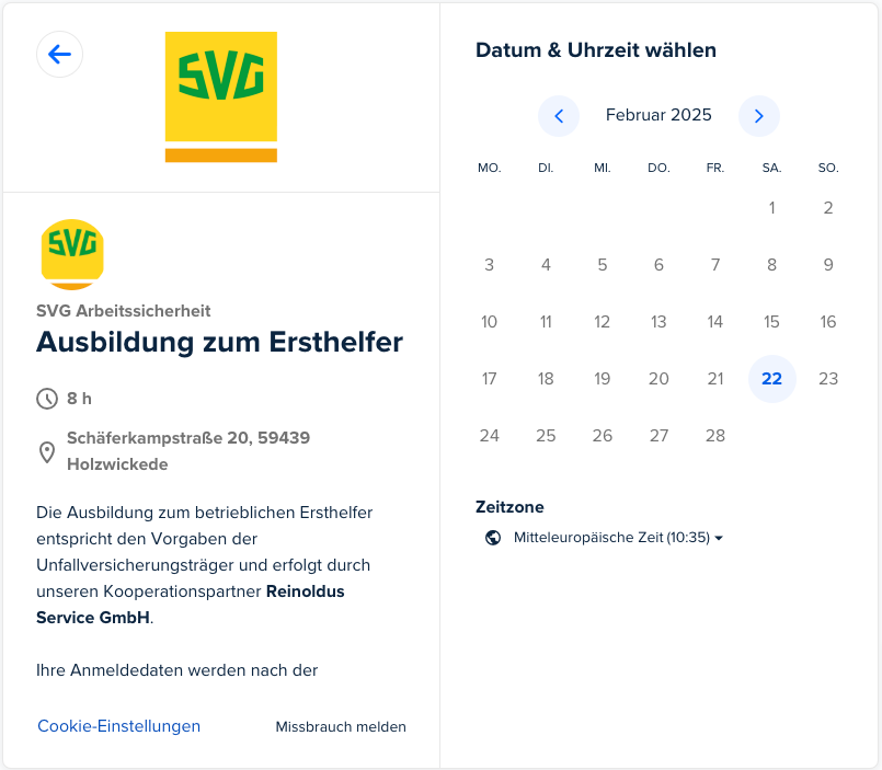 SVG Kalender